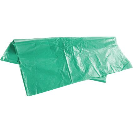 Coloured Waste Sack, Green, 90L, Medium Duty, Pack of 200