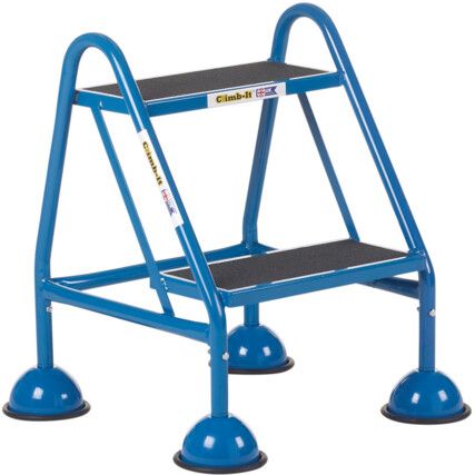 Step Stool, 630mm, Steel, Blue