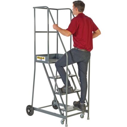 3-Tread,  Platform Step Ladder, 0.75m, Grey