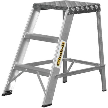 5-Tread,  Trade Ladder, 1.2m, Aluminium, Non-Slip, Stable feets, Silver