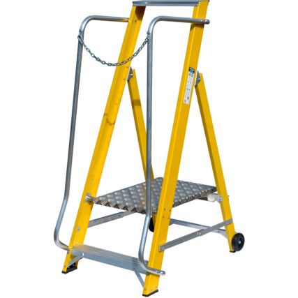 Fibreglass Ladder, 2-Tread, Glass Fibre