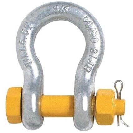 Screw Pin Bow Shackle, 4.75t SWL, With Certificate