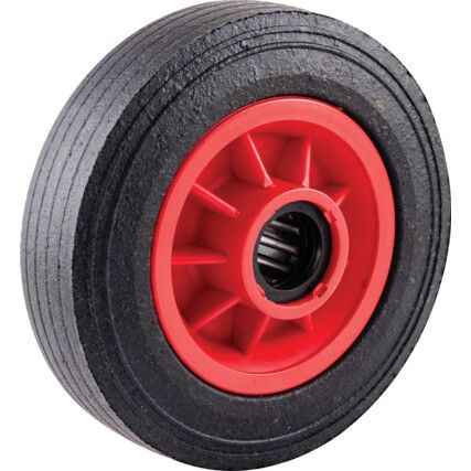 RUBBER TYRE POLYPROP' CTR160mm-1"B WHEEL R/BRG