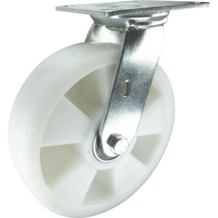 Castor, 150mm, Unbraked, Swivel, Top Plate, Nylon, Grey