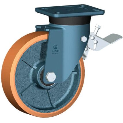 Z Wheel, 200mm X 50mm, BB Swivel, E70 Bracket + Brake