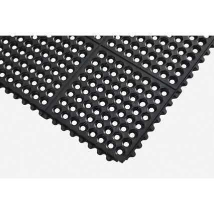 CUSHION LINK OPEN TOP 91 X 91cm BLACK - 100% NITRILE FR