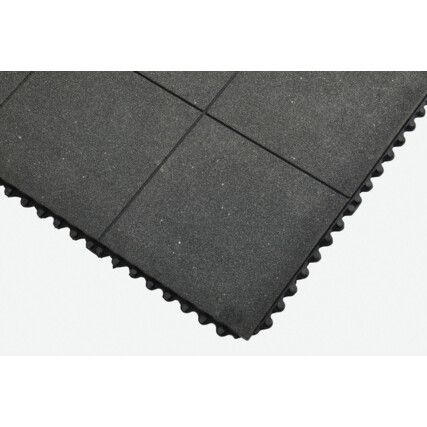 CUSHION LINK SOLID TOP 92 X 92cm BLACK - 100% NITRILE FR ABRASIVE