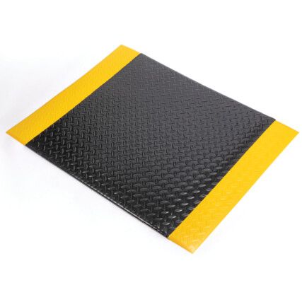 ORTHOMAT COMFORT PLUS BLACK/YELLOW BORDERS 0.6M X 0.9M