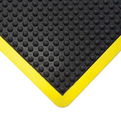 0.6m x 0.9m Black/Yellow Bubblemat