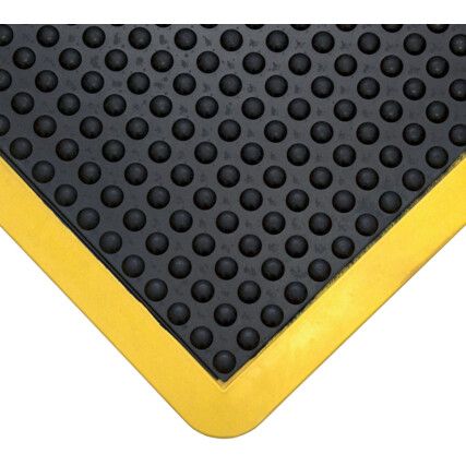 50cmx50cm BUBBLEMAT CONNECT BLACK/YELLOW CORNER