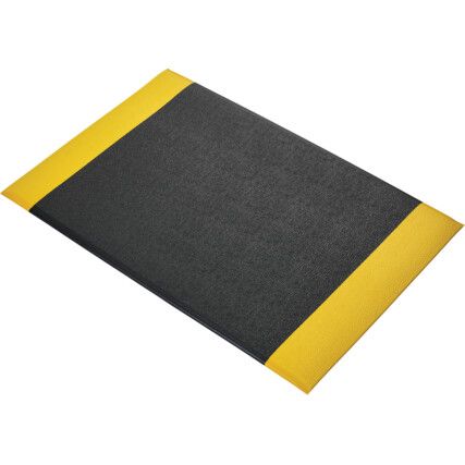 ORTHOMAT PREMIUM BLACK WITH YELLOW BORDERS 0.6M X 0.9M