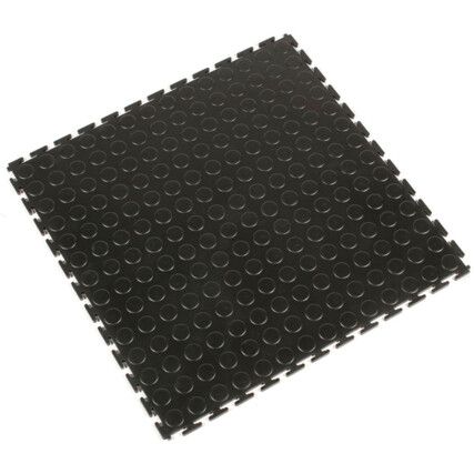 Re-cycled Black Tough-Lock Studded Floor Tile 5mm