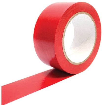 Adhesive Barrier Tape, PVC, Red, 50mm x 33m