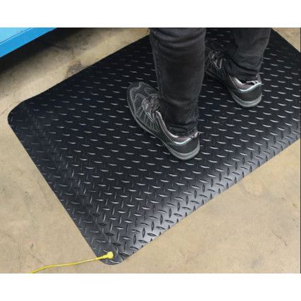 DECKPLATE BLACK ANTI STATIC 0.6MX0.9M