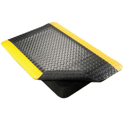 414.1516x2x3BYL Ultrasoft Diamond-Plate Black and Yellow Mat 61cm x 91cm