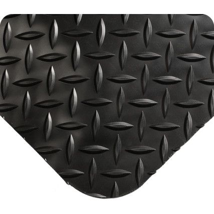 415.916x2x3BK Diamond-Plate SpongeCote Black Mat 61cm x91cm