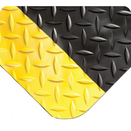 415.916x2x3BYL Diamond-Plate SpongeCote Black and Yellow Mat 61cm x 91cm