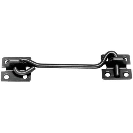 6" LIGHT CABIN HOOK ON PLATE BLACK