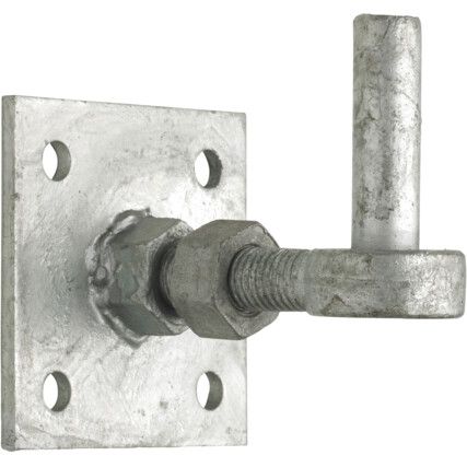 4"x4" ADJUSTABLE HOOK ON PLATE19mm PIN GALVANISED