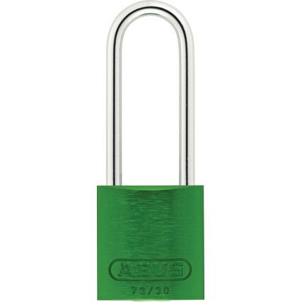 Keyed Padlock, Keyed Alike, Aluminium, Green, 32mm Width, Weatherproof