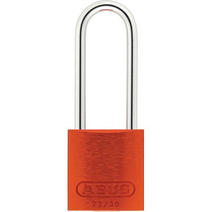 Keyed Padlock, Keyed Alike, Aluminium, Orange, 32mm Width, Weatherproof