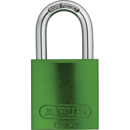 72/40 40mm Aluminium Padlock Green