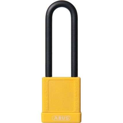 Keyed Padlock, Keyed Alike, Aluminium, Yellow, 40mm Width, Weatherproof