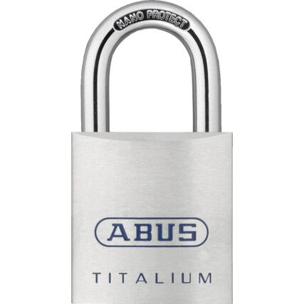 Keyed Padlock, Keyed Different, Aluminium, Silver, 60mm Width, Weatherproof