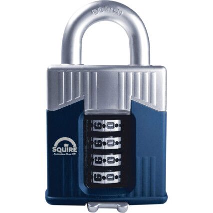 Combination Padlock, Die Cast Alloy, Black, 60mm Width, Weatherproof