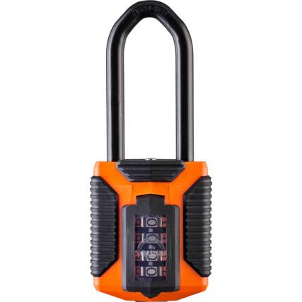 Marine Grade 50mm Re-Codable Combination Padlock, Extra Long Shackle