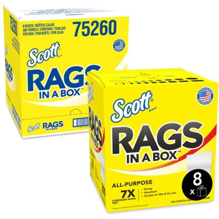 RAGS IN A HEAVY DUTY DISPOSABLE TOWELS (CS-200)