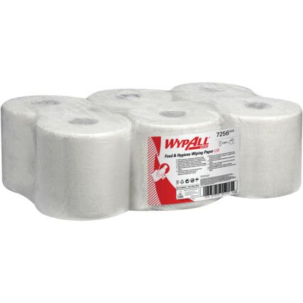 L10 Centrefeed, White, 1 Ply, 6 Rolls per Case, 304m per Roll
