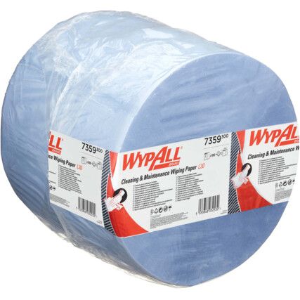 7359 WYPALL L30 CLEANING & MAINT. JUMBO WIPING ROLL BLUE X/W X/L