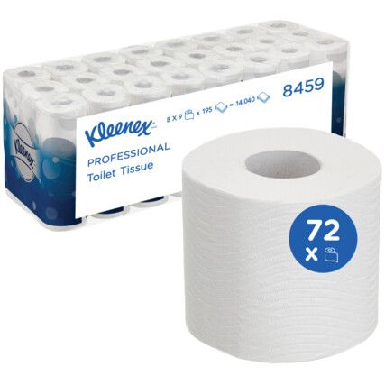 KLEENEX TOILET TISSUE 3-PLY SMALL ROLL WHITE (8-ROLLS)