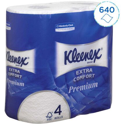 8484 KLEENEX TOILET ROLL QUILTED STD 4PLY (PK-24 ROLLS-160 SHEET)