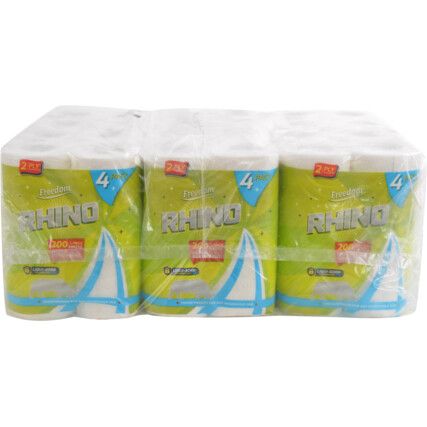 RHINO KITCHEN ROLL 2-PLY 50SHT(CASE-24 ROLLS)