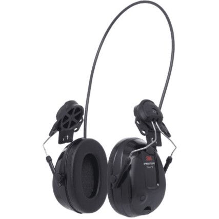 Ear Defenders, Clip-on, Listen Only, Black Cups