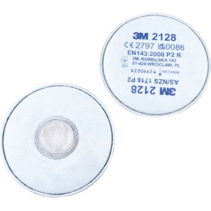 2128, Filter, For Use With 3M Half & Full Face Masks