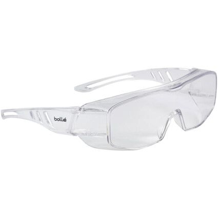 Overlight II, Safety Glasses, Clear Lens, Wraparound, Clear Frame, Anti-Fog/Scratch-resistant