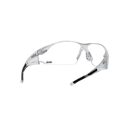 Safety Glasses, Clear Lens, Half-Frame, Clear Frame, Anti-Fog/High Temperature Resistant/Scratch-resistant/UV-resistant