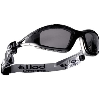 Tracker 2, Safety Glasses, Smoke Lens, Hybrid Frame, Black Frame, Anti-Fog/Scratch-Resistant