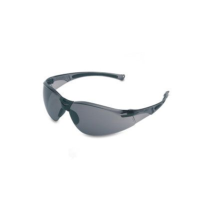 Safety Glasses, Smoke Lens, Frameless, Grey Frame, Anti-Fog