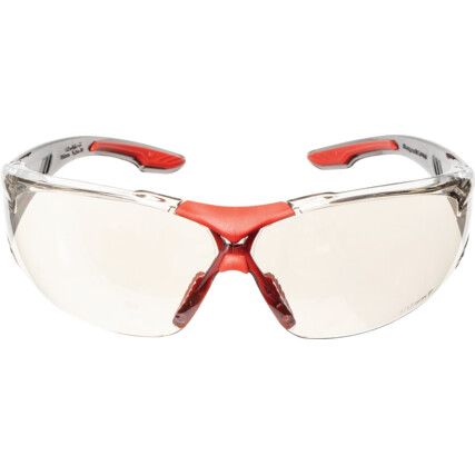 Safety Glasses, I/O Lens, Wraparound, Grey Frame, Anti-Fog/Scratch-resistant