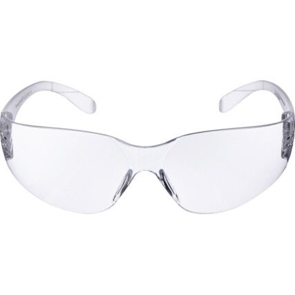 Safety Glasses, Clear Lens, Frameless, Clear Frame, Anti-Fog/Scratch-resistant