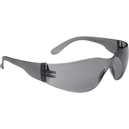 Safety Glasses, Grey Lens, Frameless, Grey Frame, Anti-Fog/Scratch-resistant