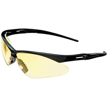 Jackson, Safety Glasses, Amber Lens, Half-Frame, Black Frame, Anti-Mist/Impact-resistant/Scratch-resistant/UV-resistant