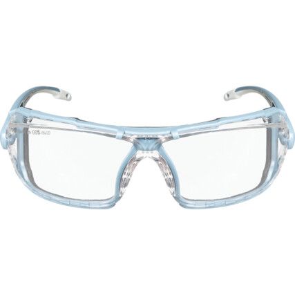 Milor, Safety Glasses, Clear Lens, Full-Frame, Blue/Grey Frame, Anti-Fog/Anti-static/Scratch-resistant