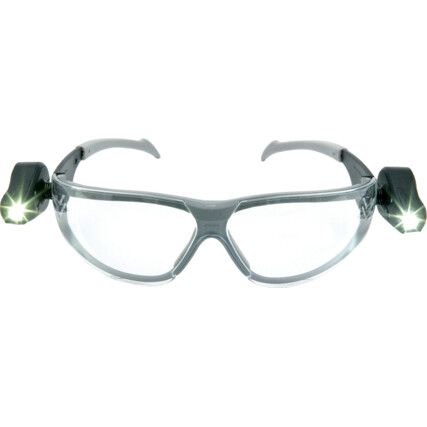 Safety Glasses, Clear Lens, Full-Frame, Black/Silver Frame, Anti-Fog/Impact-resistant/Scratch-resistant/UV-resistant