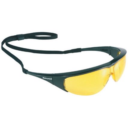 Millennia, Safety Glasses, Amber Lens, Half-Frame, Black Frame, Impact-resistant/Scratch-resistant/UV-resistant