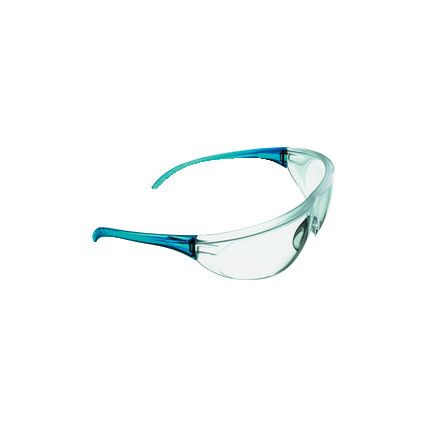 Millenia, Safety Glasses, Clear Lens, Half-Frame, Blue Frame, High Temperature Resistant/Impact-resistant/Scratch-resistant/UV-resistant